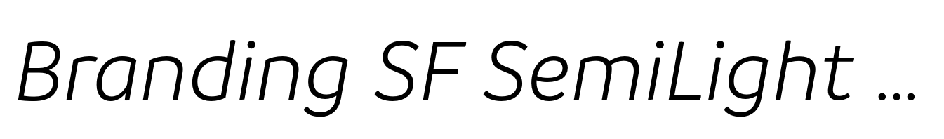 Branding SF SemiLight Italic